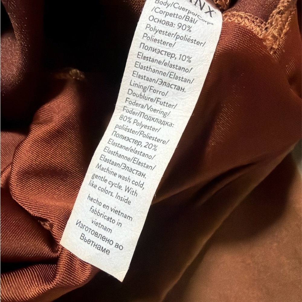 Spanx Leggings Rich Caramel Faux Suede Pull on Elastic waistband stretch size S - Picture 3 of 6